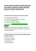 AK Fire Alarm Contractor Exam Questions and Correct Answers