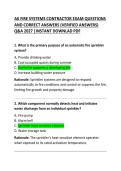 AK Fire Systems Contractor Exam Questions and Correct Answers