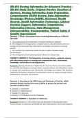 NR-599 Nursing Informatics for Advanced Practice &ndash; NR 599 Study Guide&comma; Original Practice Questions & Answers&comma; Nursing Informatics Exam Preparation&comma; Comprehensive NR599 Review&comma; Data-Information-Knowledge-Wisdom &lpar;DIKW&rpar;&comma; Electronic Health Records&comma; Health Inf