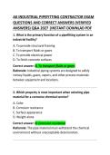 AK Industrial Pipefitting Contractor Exam Questions and Correct Answers
