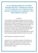 Surveyor Minimum Qualifications Test &lpar;SMQT&rpar; &NewLine;Examination 2026&ndash;2027 &vert; Comprehensive Long-Term &NewLine;Care &lpar;LTC&rpar; Facility Survey & Certification Practice &NewLine;Questions with Verified Answers & Rationales &vert; Latest &NewLine;SMQT Syllabus & Exam Prep 
