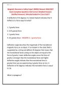 Magnetic Resonance Safety Expert &lpar;MRSE&rpar; Newest 2026&sol;2027 &NewLine;Exam Complete Questions And Correct Detailed Answers &NewLine;&lpar;Verified Answers&rpar; &vert;Already Graded A&plus;&vert;&vert;Just Out&excl;&excl;&excl; 