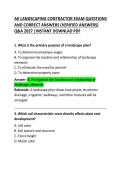 AK Landscaping Contractor Exam Questions and Correct Answers