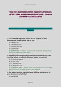 WGU D216 BUSINESS LAW FOR ACCOUNTANTS EXAM &vert; LATEST EXAM QUESTIONS AND SOLUTIONS - VERIFIED ANSWERS PASS GUARANTEE&NewLine;&NewLine;&NewLine;