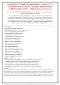 AUXILIARY FLOTILLA LEADERSHIP COURSE &lpar;AFLC&rpar; EXAM COMPREHENSIVE QUESTIONS AND VERIFIED ANS