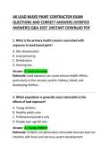 AK Lead-Based Paint Contractor Exam Questions and Correct Answers