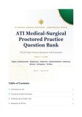 ATI Medical-Surgical Proctored Exam Question Bank 2026&sol;2027 with Verified Answers & Detailed Rationales&NewLine;&NewLine;