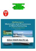 Solutions Manual &ndash; DeGarmo&rsquo;s Materials and Processes in Manufacturing&comma; 13th Edition by Black & Kohser &vert; Complete Solutions for Chapters 1&ndash;35&NewLine;