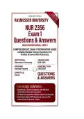NUR 2356 Exam 1 Multidimensional Care I  &vert; Questions And Answers  2026&sol;2027 Rasmussen