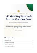 ATI Med-Surg Practice B Question Bank 2026&sol;2027 with Verified Answers & Detailed Rationales&NewLine;&NewLine;