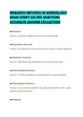 RESEARCH METHODS IN KINESIOLOGY&NewLine;EXAM SCRIPT SOLVED QUESTIONS&NewLine;ACCURATE ANSWER COLLECTION