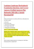 Louisiana Landscape Horticulturist &NewLine;Examination Questions And Correct &NewLine;Answers &lpar;Verified Answers&rpar; Plus &NewLine;Rationales 2026 Q&A &vert; Instant &NewLine;Download Pdf 