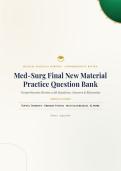 Med-Surg Final New Material Question Bank 2026&sol;2027 with Verified Answers & Detailed Rationales&NewLine;&NewLine;