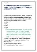C-27 LANDSCAPING CONTRACTOR LICENSE &NewLine;EXAM&ast;&ast;&ast; QUESTIONS AND VERIFIED ANSWERS &NewLine;&vert; 2026&sol;2027 UPDATE