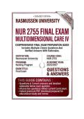 NUR 2755 Final Exam Multidimensional Care IV Questions And Answers 2026&sol;2027 Rasmussen