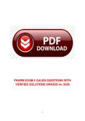 GALEN Pharm Exam 4 2026 &mdash; Questions with Verified Solutions&comma; Graded A&plus;
