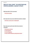 GMS 6474 FINAL EXAM&ast;&ast;&ast; 200 QUESTIONS AND &NewLine;VERIFIED ANSWERS &vert; 2026&sol;2027 UPDATE