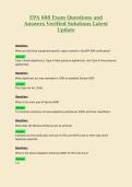 EPA 608 Exam Questions and Answers Verified Solutions Latest Update 2