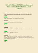 EPA 608 CORE BUNDLE  DEAL   Practice EXAM Questions and Answers Verified Solutions Latest Update