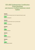 EPA 608 Fundamentals Certification Exam Questions and Answers Verified Solutions Latest Update