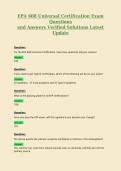 EPA 608 Universal Certification Exam Questions and Answers Verified Solutions Latest Update