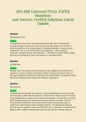 EPA 608 Universal FINAL PAPER Questions and Answers Verified Solutions Latest Update