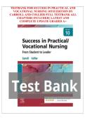 Success in Practical and Vocational Nursing&comma; 10th Edition&comma; Carroll&comma; Test Bank and Complete Exam Material