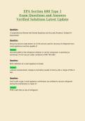 EPA Section 608 Type 1 Exam Questions and Answers Verified Solutions Latest Update 2