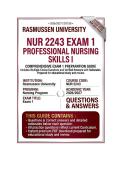 NUR 2243 EXAM 1 PROFESSIONAL NURSING SKILLS I Questions and Answers &vert; 2026&sol;2027 &vert; Rasmussen University