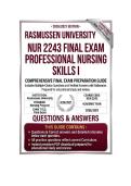 NUR 2243 EXAM 1&comma;EXAM 2 & FINAL EXAM BUNDLE PROFESSIONAL NURSING SKILLS I Questions and Answers &vert; 2026&sol;2027 &vert; Rasmussen University