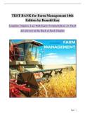 Farm Management&comma; 10th Edition&comma; Ronald Kay &mdash; Practice Questions with Answers