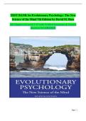 Evolutionary Psychology&colon; The New Science of the Mind&comma; 7th Edition&comma; David M&period; Buss &mdash; Test Bank and Practice Questions
