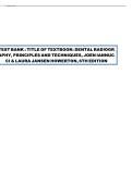 Dental Radiography&colon; Principles and Techniques&comma; 6th Edition&comma; Iannucci & Howerton &mdash; Test Bank and Practice Questions