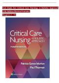 Critical Care Nursing&colon; A Holistic Approach&comma; 11th Edition&comma; Morton & Fontaine &mdash; Test Bank and Practice Questions