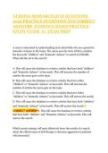 NURSING RESEARCH QUIZ QUESTIONS 2026 PRACTICE QUESTIONS AND CORRECT ANSWERS  EVIDENCE BASED PRACTICE STUDY GUIDE  A&plus; EXAM PREP