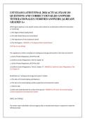 UST EXAM LATEST FINAL 2024 ACTUAL EXAM 110 &NewLine;QUESTIONS AND CORRECT DETAILED ANSWERS &NewLine;WITH RATIONALES &lpar;VERIFIED ANSWERS&rpar; &vert;ALREADY &NewLine;GRADED A&plus; 