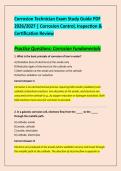 Corrosion Technician Exam Study Guide PDF &NewLine;2026&sol;2027 &vert; Corrosion Control&comma; Inspection & &NewLine;Certification Review