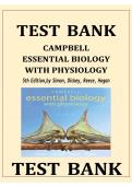 Campbell Essential Biology with Physiology&comma; 5th Edition&comma; Simon&comma; Dickey&comma; Reece & Hogan &mdash; Test Bank and Practice Questions