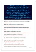 COMPREHENSIVE GUIDE TO&NewLine;HEALTHCARE ENVIRONMENTAL&NewLine;SERVICES REGULATIONS AND&NewLine;OPERATIONS EXAM WITH ACTUAL&NewLine;CORRECT QUESTIONS AND VERIFIED&NewLine;DETAILED ANSWERS&vert;FREQUENTLY&NewLine;TESTED QUESTIONS AND&NewLine;SOLUTIONS&vert;NEWEST&vert;GUARANTEED PASS&NewLine;2026&sol;2027