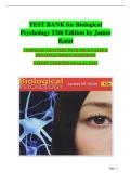 Biological Psychology&comma; 13th Edition&comma; James W&period; Kalat &mdash; Test Bank and Practice Questions