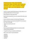 PHARMACOLOGY FINAL EXAM REVIEW &lpar;QUESTIONS FROM ATI BOOK AND EVOLVE&rpar; ALL ANSWERS HAVE IT 100&percnt; ACCURATE UPDATED 2026&sol;2027 BEST SOLUTION GRADED A&plus; FOR SUCCESS