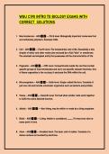WGU INTRO TO BIOLOGY  EXAMS WITH CORRECT ANSWERS &sol;GRADED A&plus;