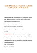 NUR242 MEDICAL-SURGICAL NURSING&NewLine;EXAM STUDY GUIDE 2026&sol;2027