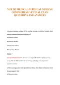 NUR242 Exam Compilations with Complete & Verified Solutions
