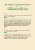 EPIC Systems Comprehensive Interview TEST PAPER Questions and Answers Verified Solutions Latest Update