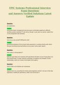 EPIC Systems Interview Bundle  Exam Questions and Answers Verified Solutions Latest Update