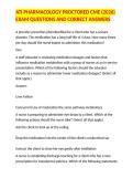 ATI PHARMACOLOGY PROCTORED CME &lpar;2026&rpar; EXAM QUESTIONS AND CORRECT ANSWERS