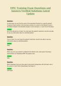 EPIC Training Exam Questions and Answers Verified Solutions Latest Update