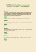 EVITP Exam Questions and Answers Verified Solutions Latest Update 5