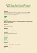 EVITP Exam Questions and Answers Verified Solutions Latest Update 7